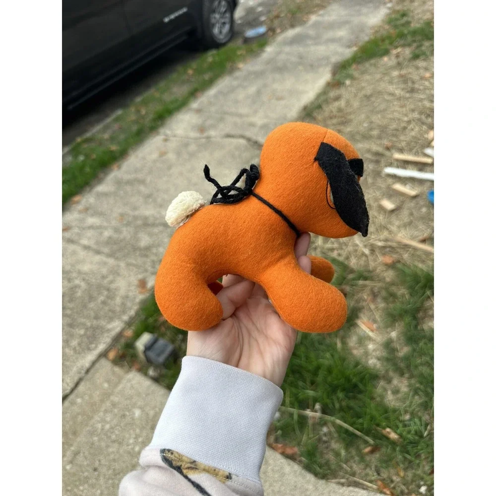 Vintage 1950s Plush Mascot Dog Personality Pet‎ WLSC Orange
